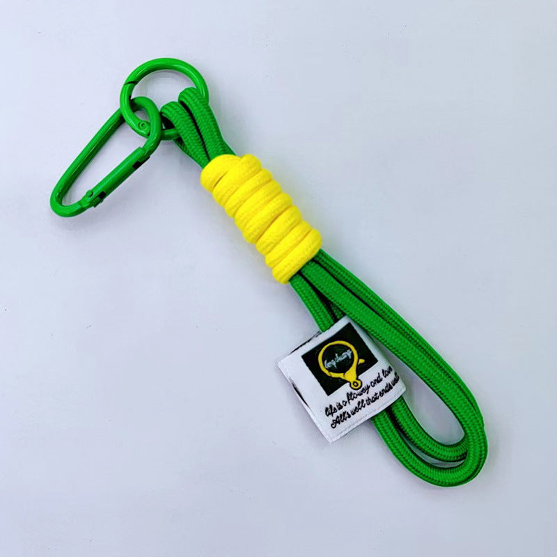 Wholesale Colorful Nylon Braided Rope Keychain
